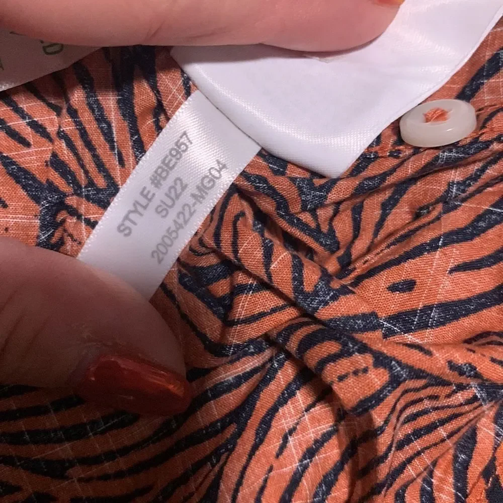 J.Crew Short Sleeve Slub Collar Shirt